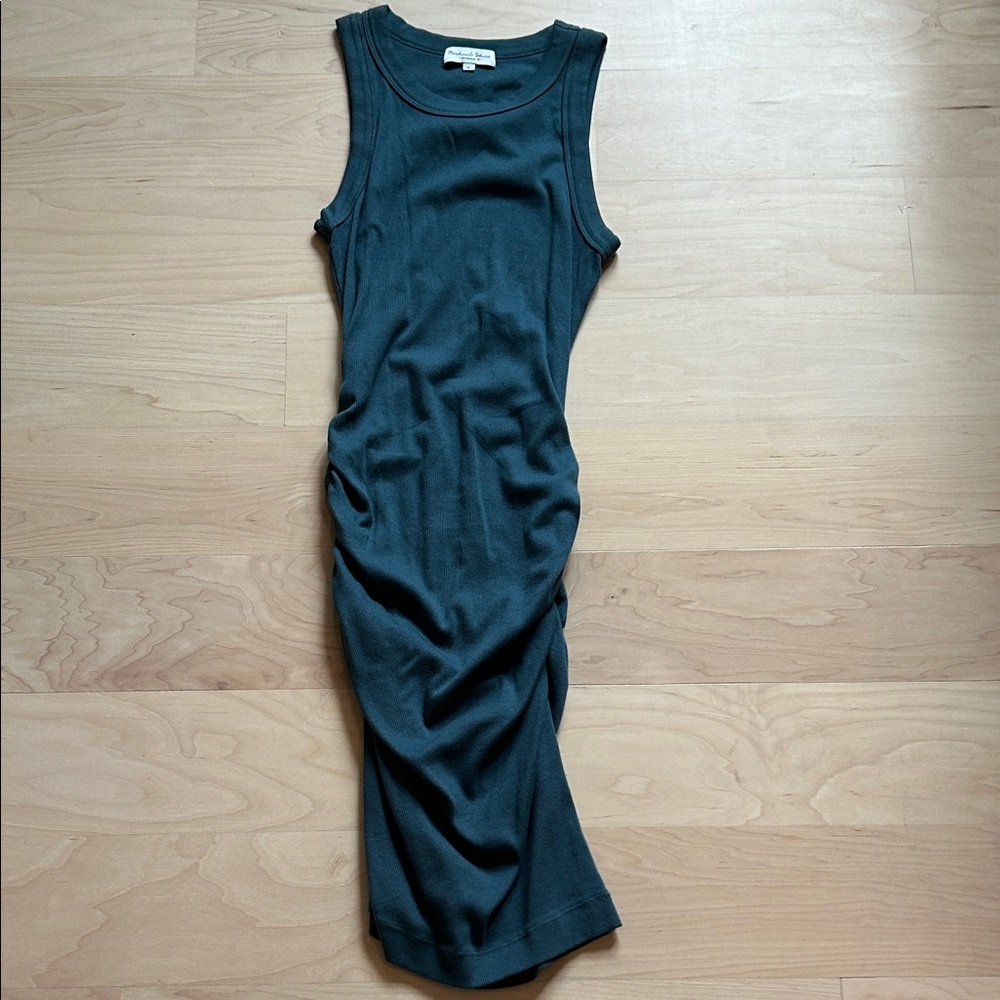 Michael Stars size S Teal Sleeveless Ribbed Dress